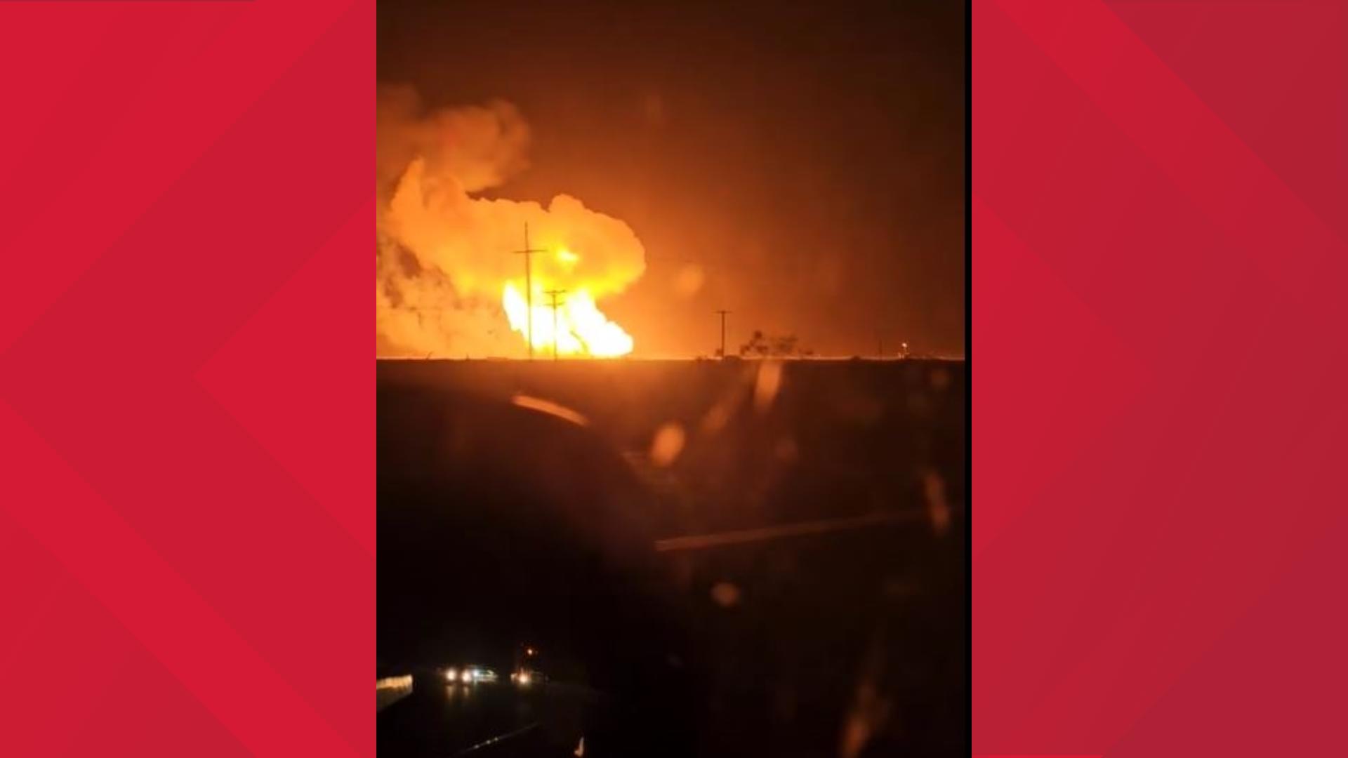 Two ruptured pipelines are believed to have caused fire in Ward County ...