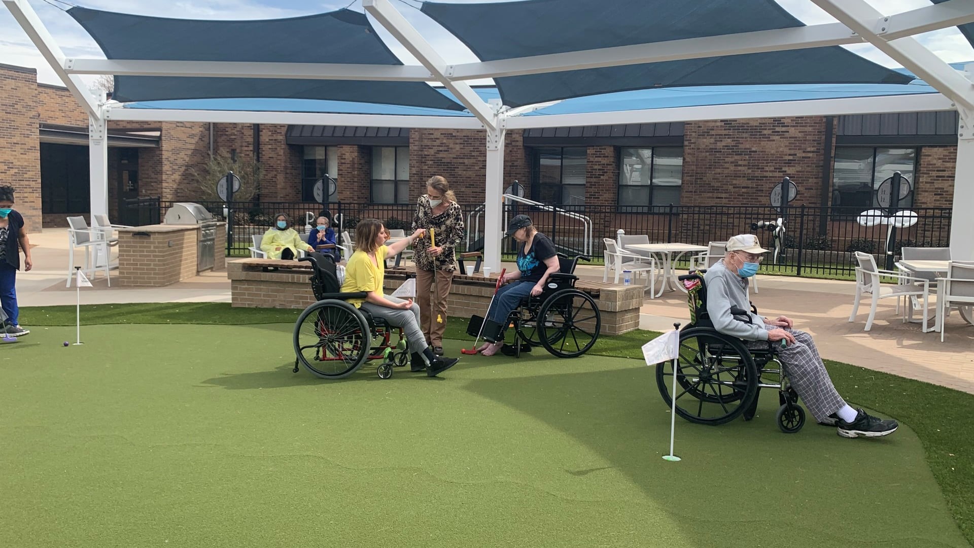The new park features wheelchair accessible gardens, therapy exercise equipment and more.