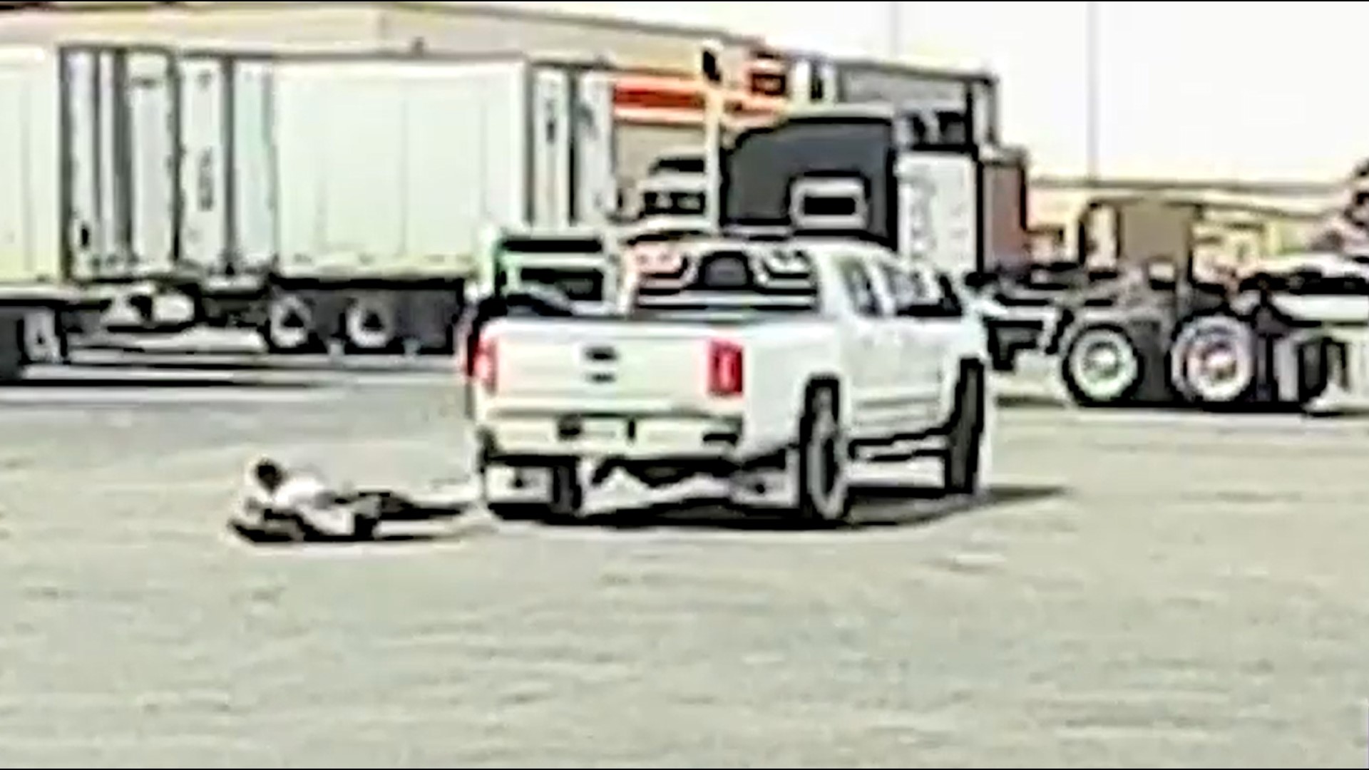 The Odessa Police Department is asking for the public's help identifying the white Chevy dually shown in the video attached here.