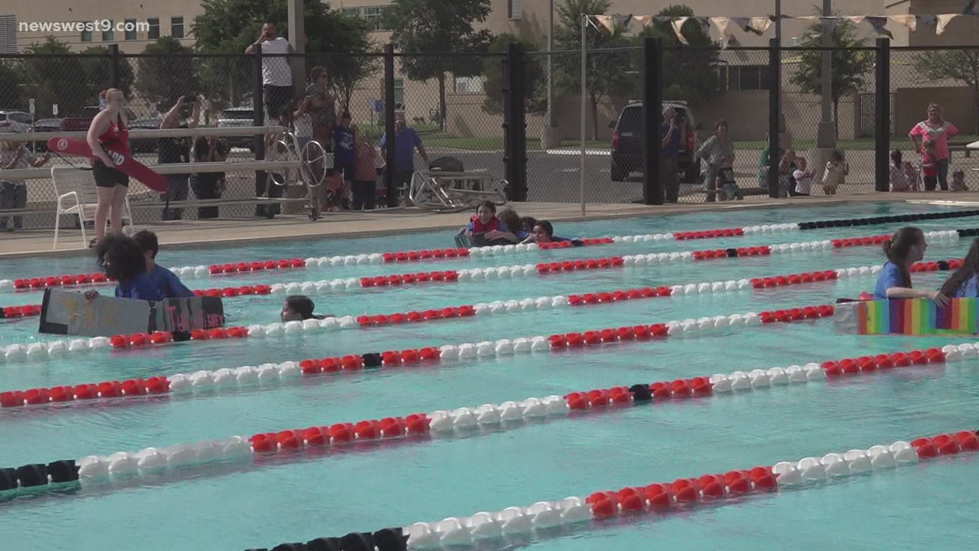 UTPB is hosting boat races for the students at the UTPB Stem Academy. Students are given a couple days to construct boats made out of duct tape and cardboard.