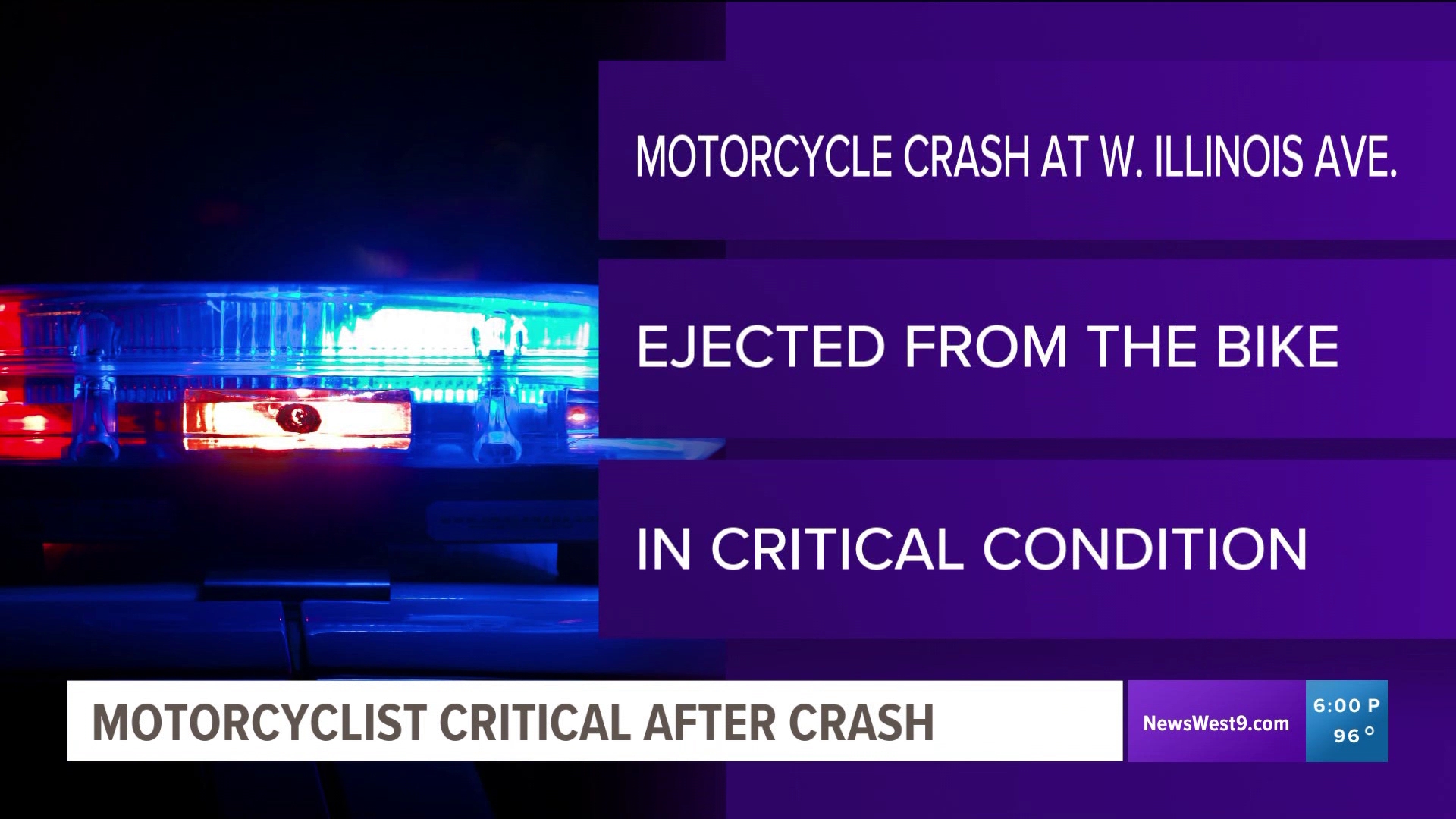 The serious crash happened around 1 a.m. on Saturday in the 3600 block of West Illinois Avenue.
