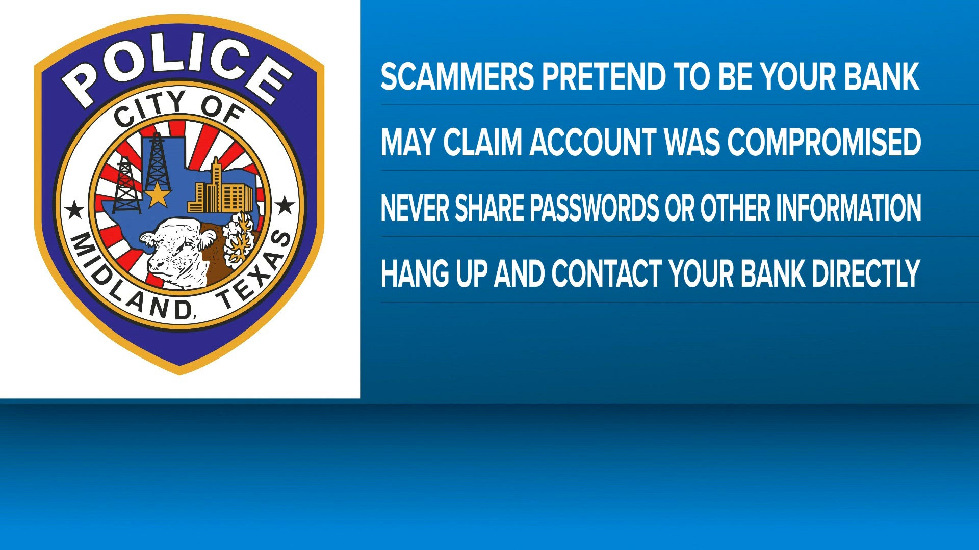 Strobe Statement Article Example Midland police caution citizens on phone banking scams | newswest9.com