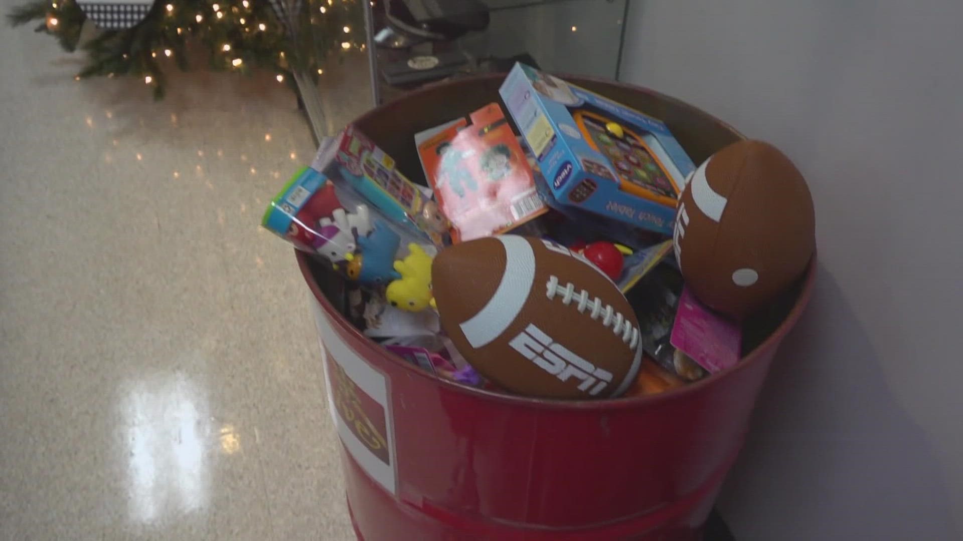 The local football team The Warbirds donated two barrels full of toys after the Odessa Police Department asked for donations.