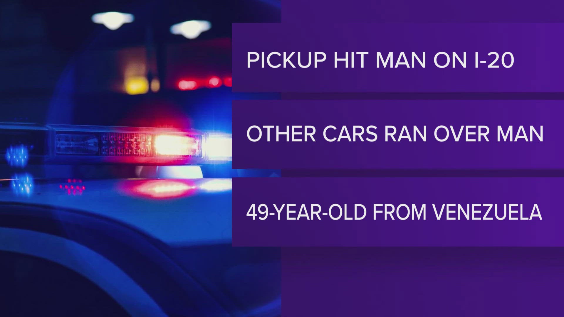 Officials say a male pedestrian in the roadway of mile marker 141, was hit by multiple vehicles early Monday morning.  