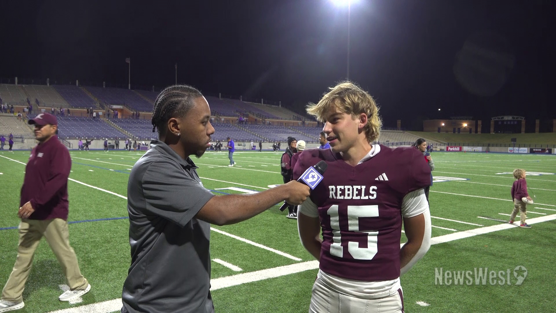 Larson talked about how the team trusted in him to help in the win against Midland High.