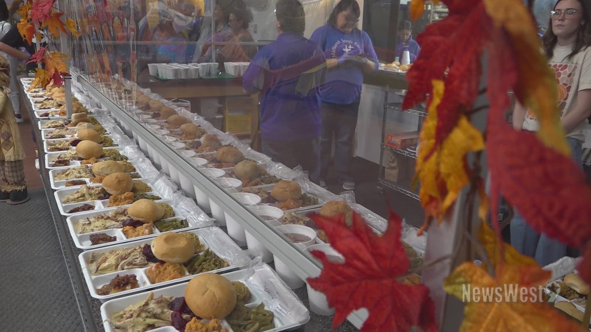 Over 100 volunteers donated their time to help feed dozens of people.