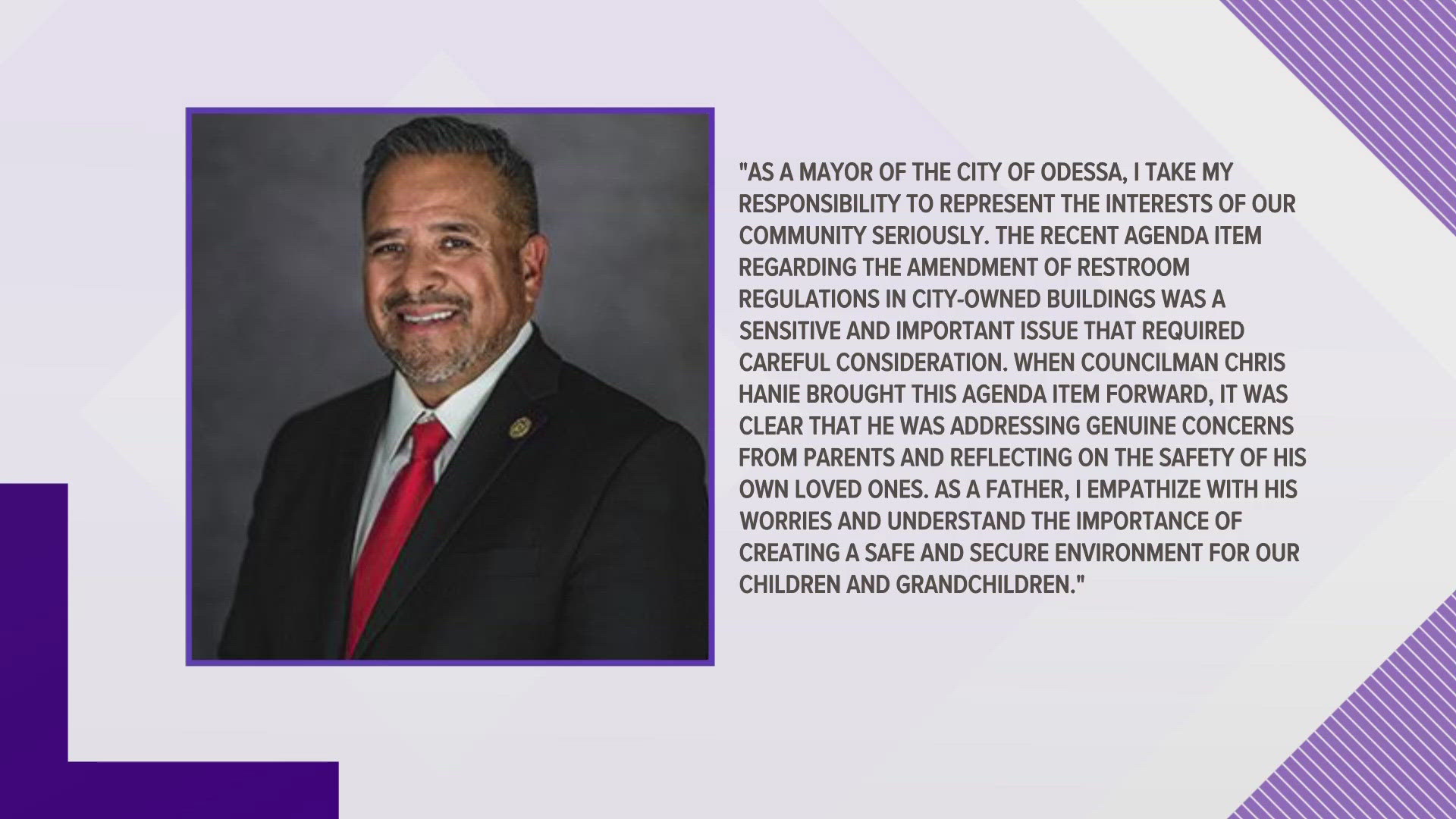 Odessa's mayor has responded to citizens' feedback to a recent Odessa City Council decision.