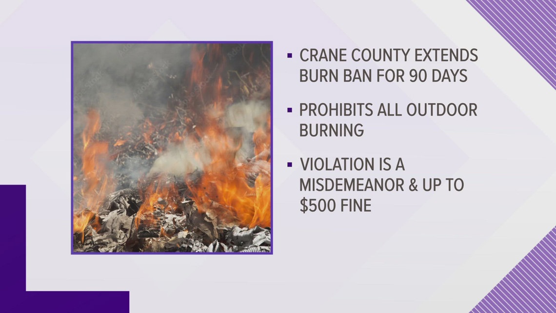 Crane County commissioners agree to extend burn ban for additional 90 ...