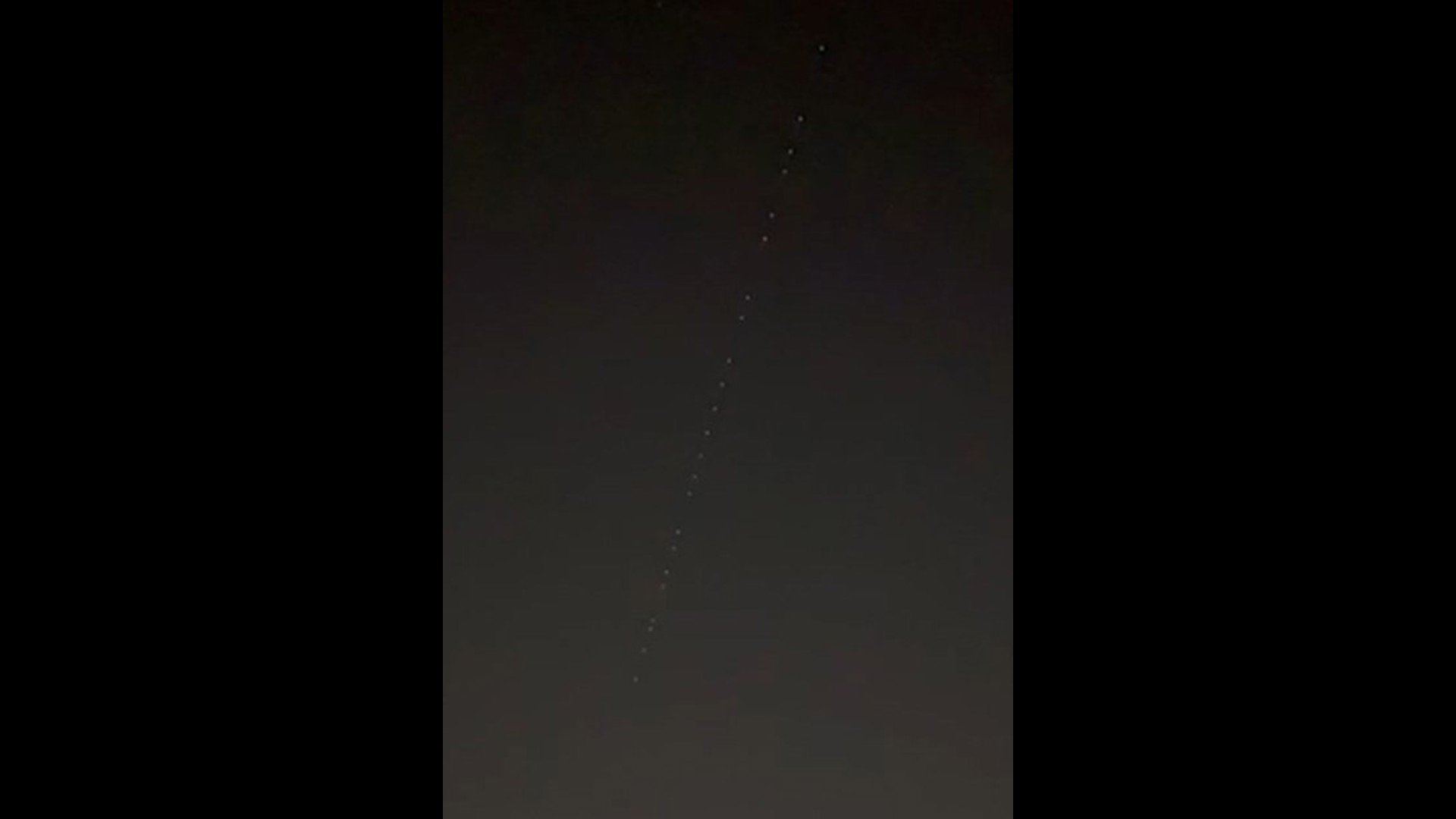 SpaceX Satellites seen in Ector County, credit Jay Ivy