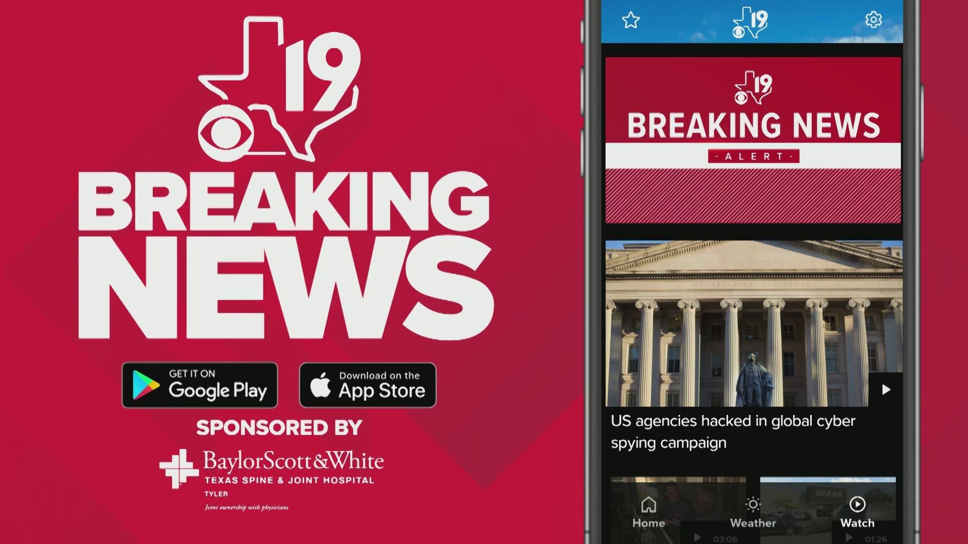 Download the free CBS19 mobile app to stay updated on the latest breaking news across East Texas.