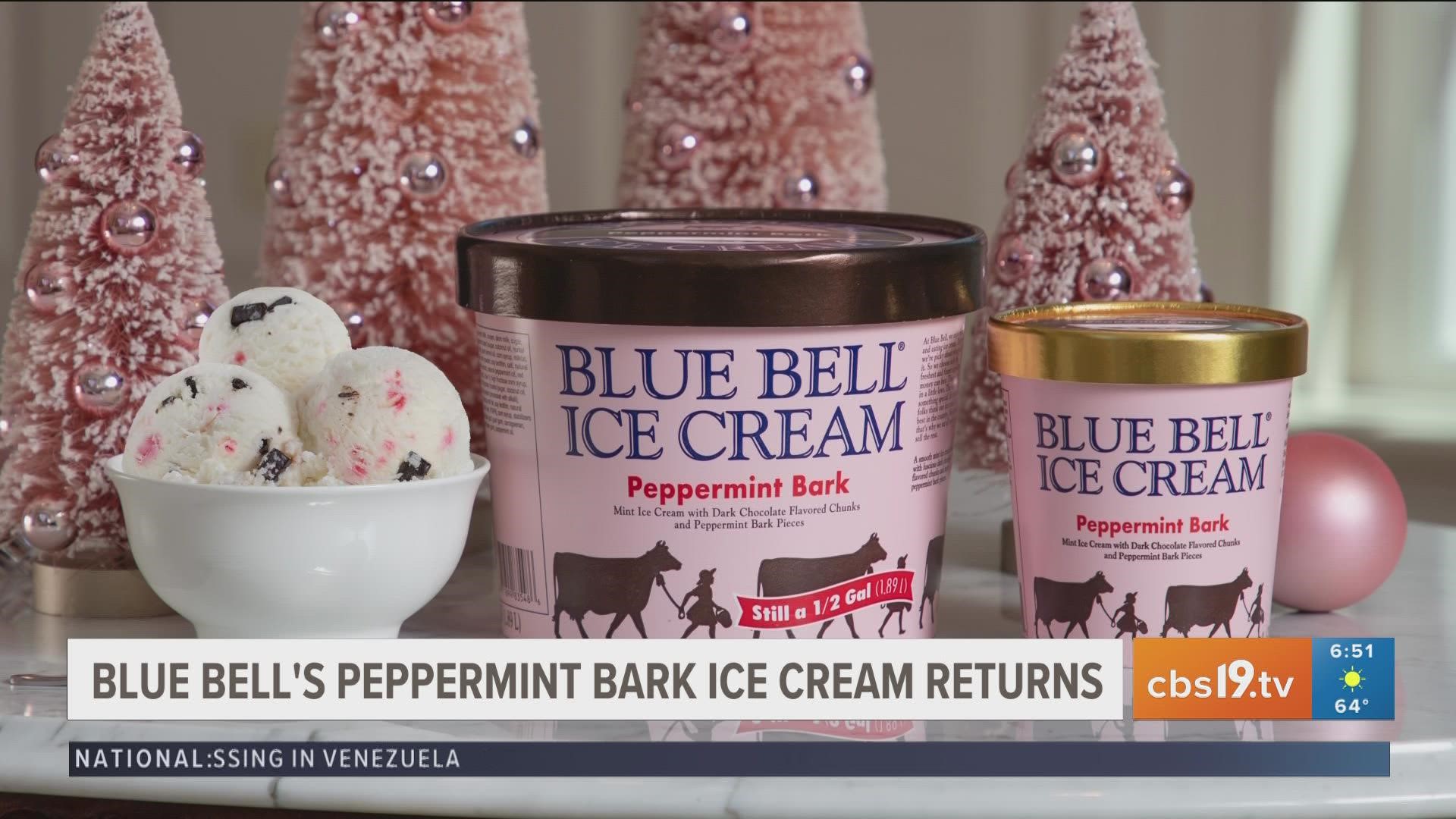 CBS19 gets a taste of one of Blue Bell's returning holiday flavors.
