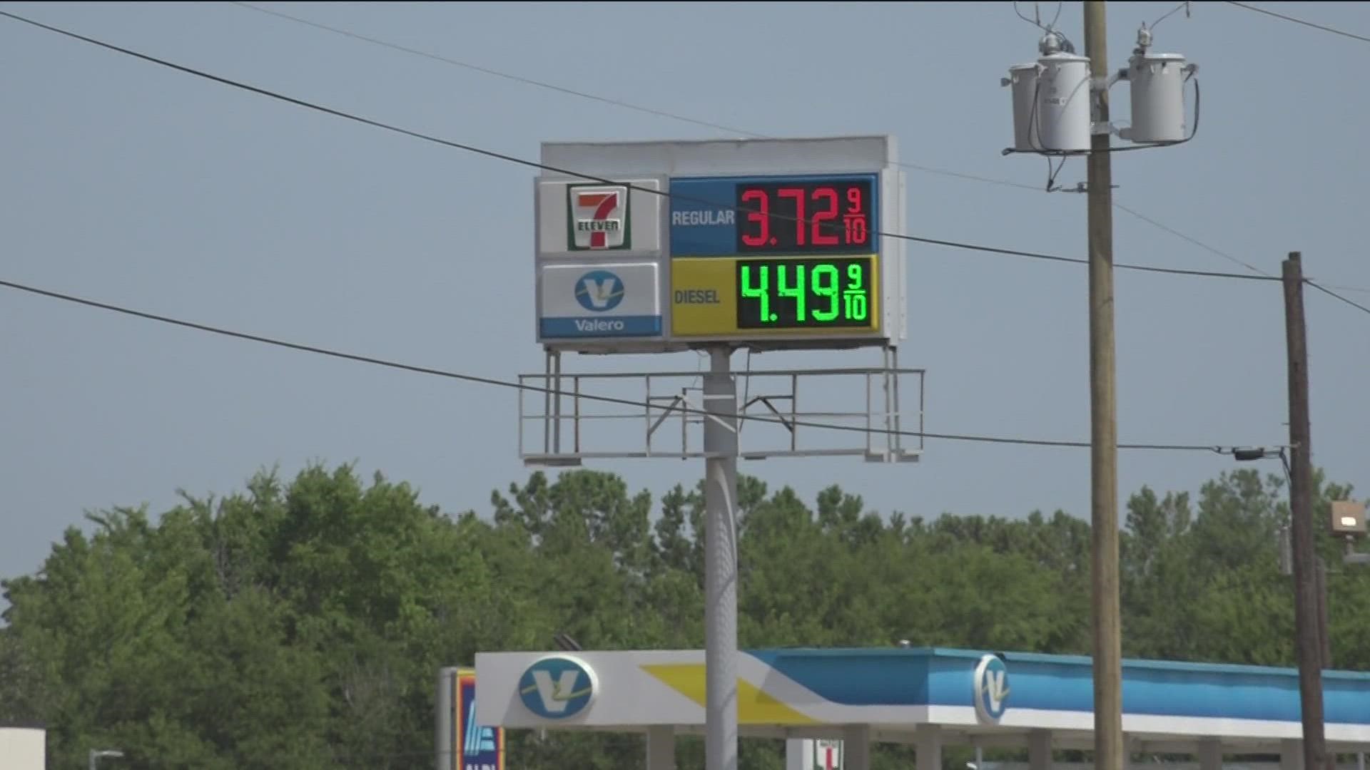 The average price of gasoline is 70 cents lower today than it was one month ago, and below $4 per gallon for the first time since May