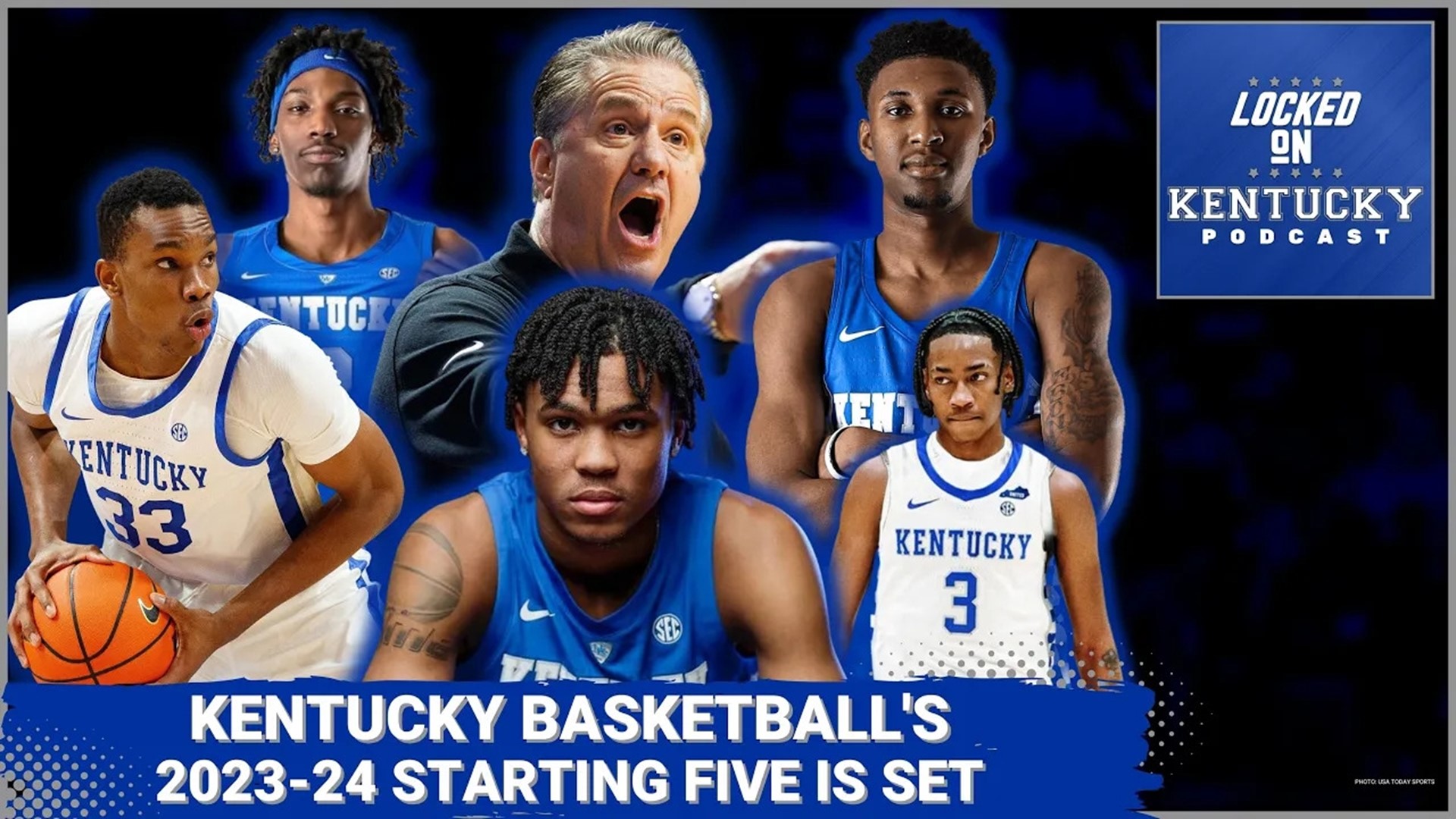 Excluding Oscar Tshiebwe, Kentucky basketball's starting five for the 2023-24 college basketball season is set.