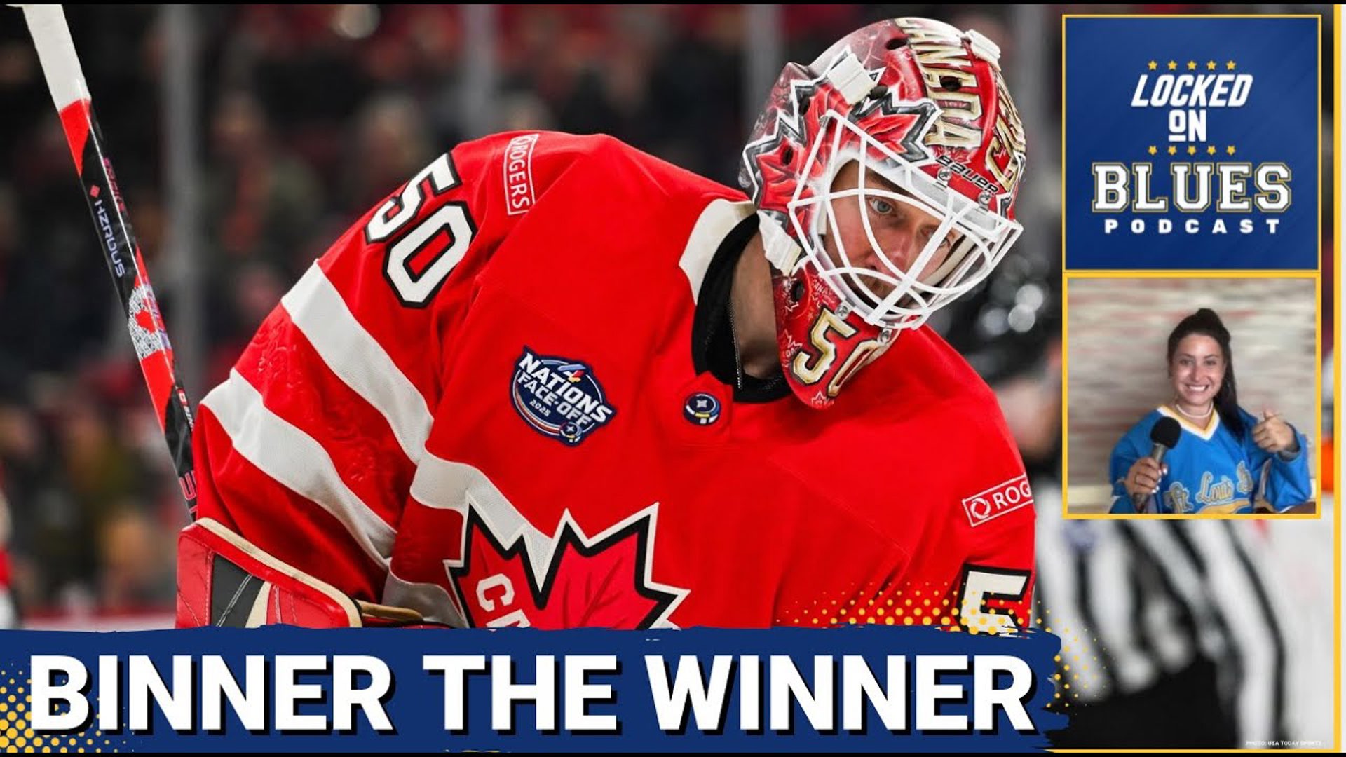 Jordan Binnington Played an Outstanding Game for Team Canada in the 4 Nations Face-Off Win
