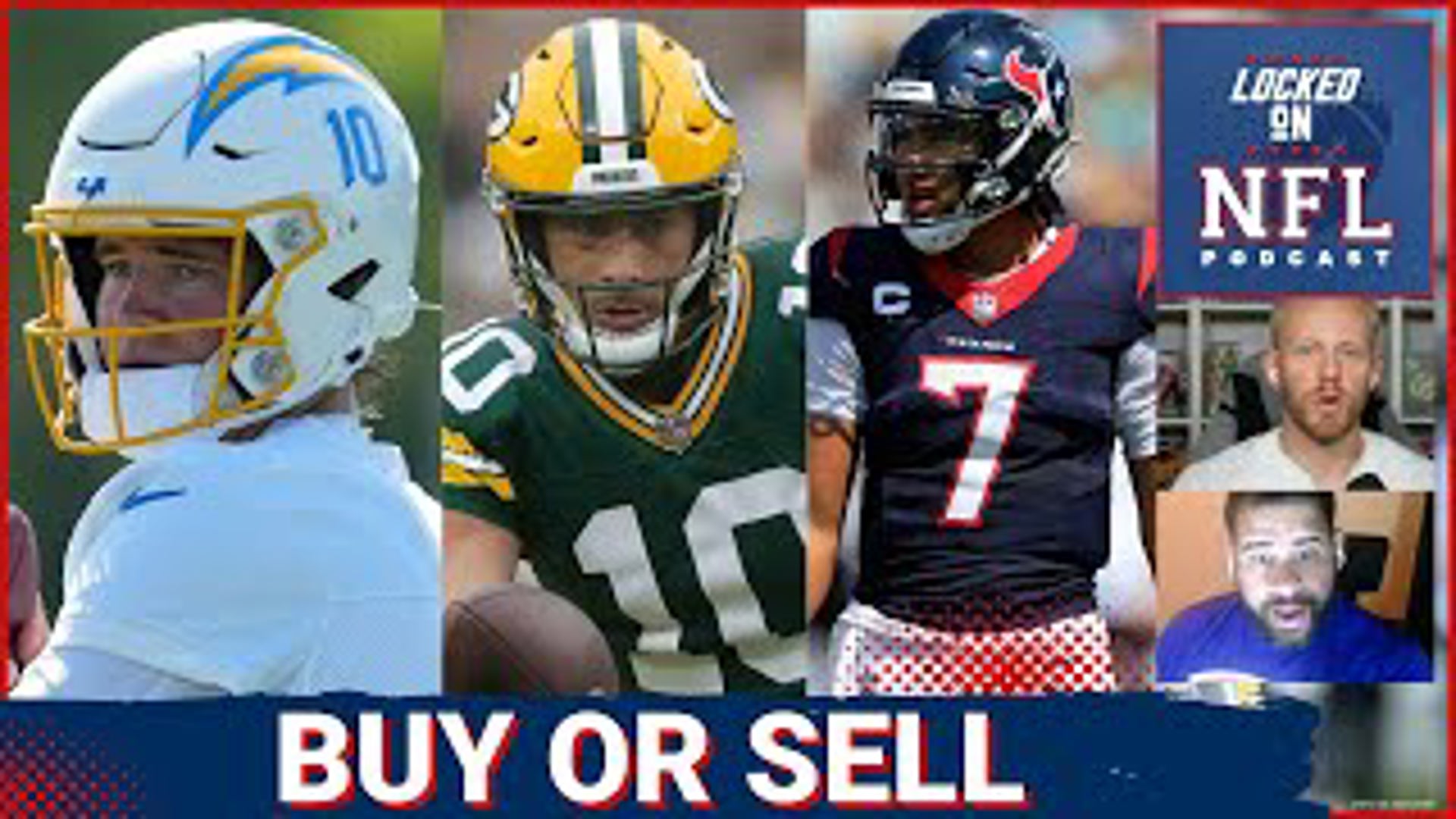 Christopher Carter and James Rapien play a buy or sell game on NFL topics. Will Justin Herbert and Jim Harbaugh revive the Los Angeles Chargers?