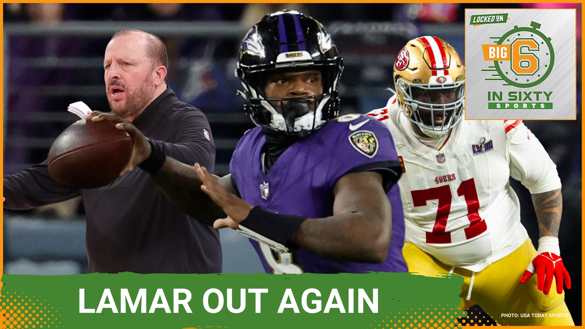 The Ravens continue camp without Lamar Jackson, and Trent Williams surprises the 49ers with a holdout. The New York Knicks extend coach Tom Thibodeau.