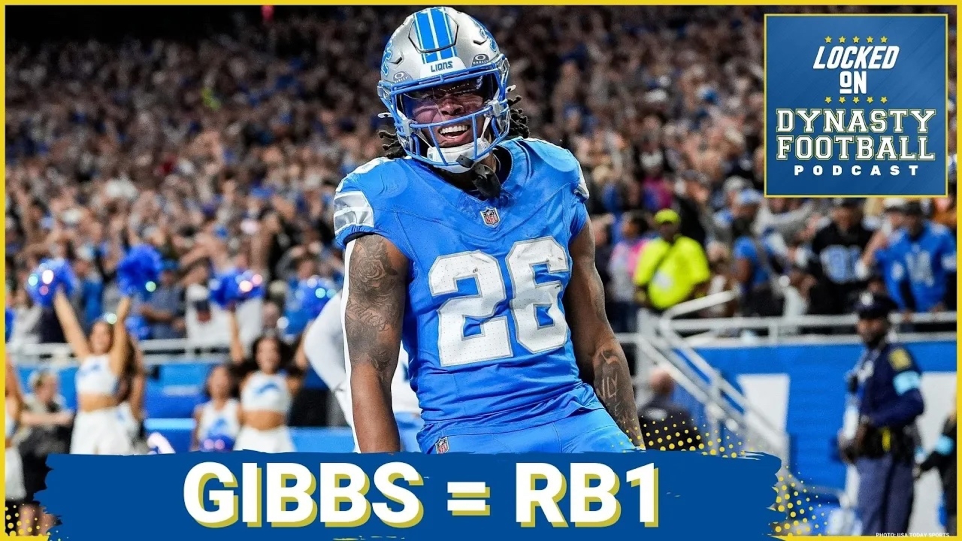 Detroit Lions RB Jahymr Gibbs had another huge performance in Week 8, rushing for over 110 yards and 1 TD. Should he be the No. 1 RB in dynasty leagues?