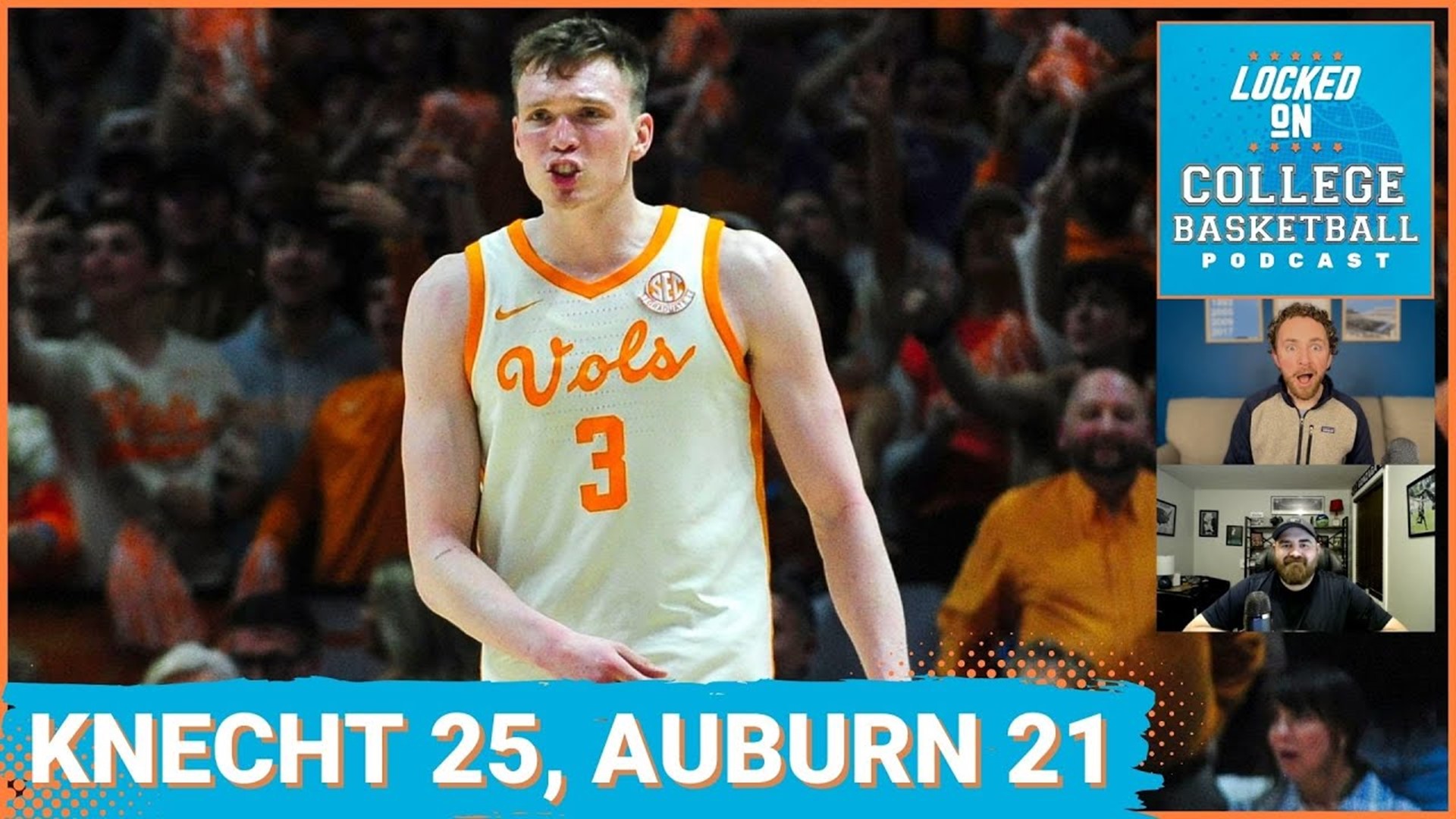 Dalton Knecht tied his Tennessee-career-high with 39 points on Wednesday night in a home win over Auburn. In fact, Knecht, by himself outscored Auburn 25-21