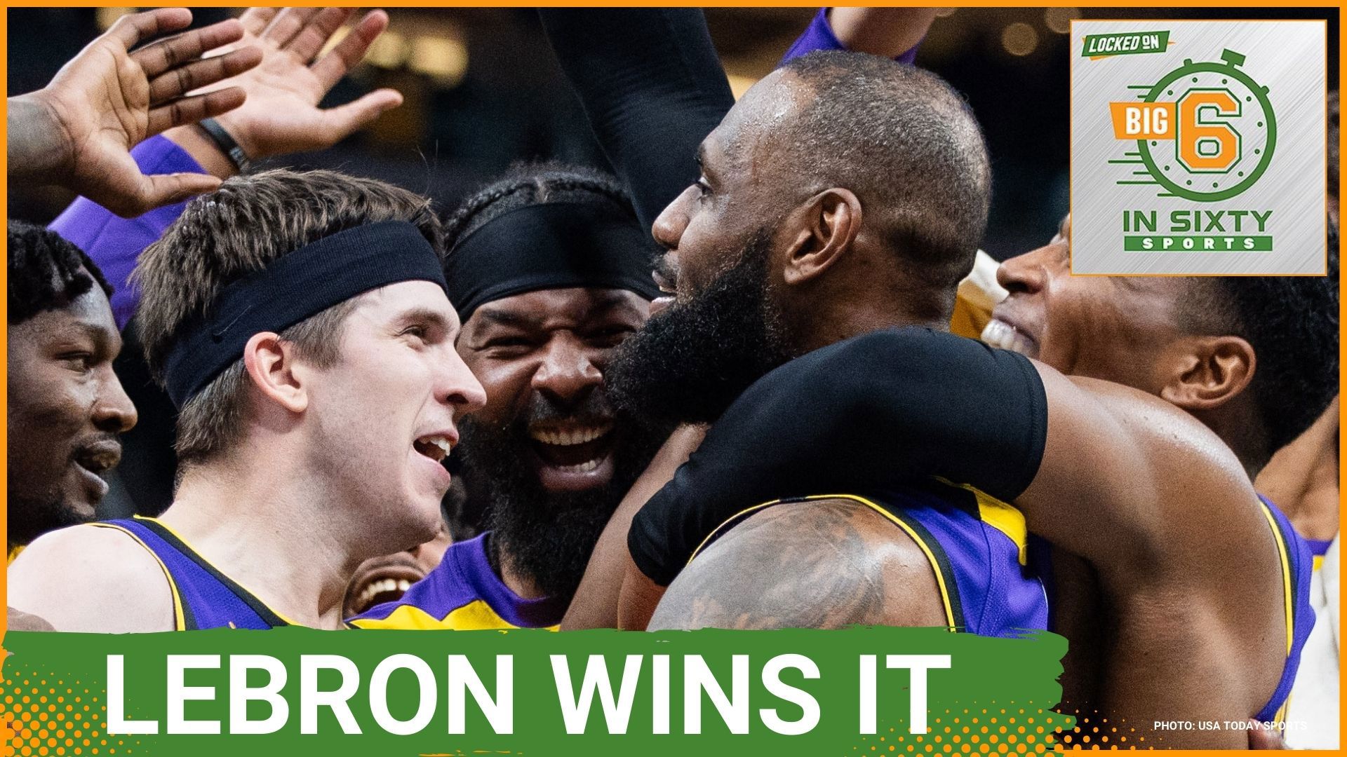 The Lakers win on LeBron's tip-in and the Dodgers hope to repeat this season. The Sweet 16 begins tonight and the Vikings don't rule out Aaron Rodgers.