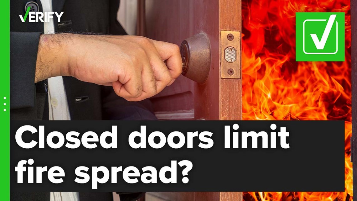 Leaving doors open can allow smoke and fire to spread faster