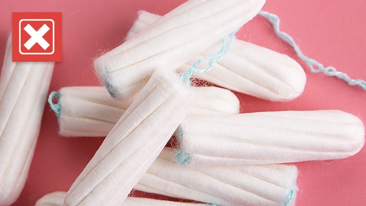 No, there’s no evidence titanium dioxide in tampons causes reproductive harm
