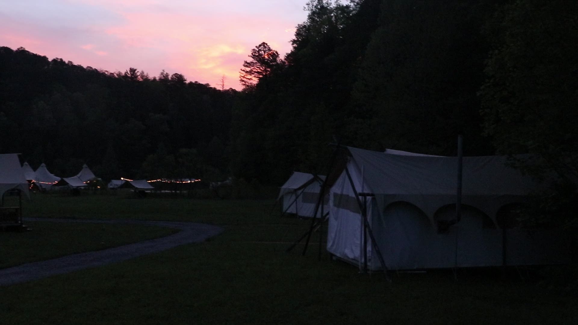 Sunrise at Under Canvas is breathtaking.