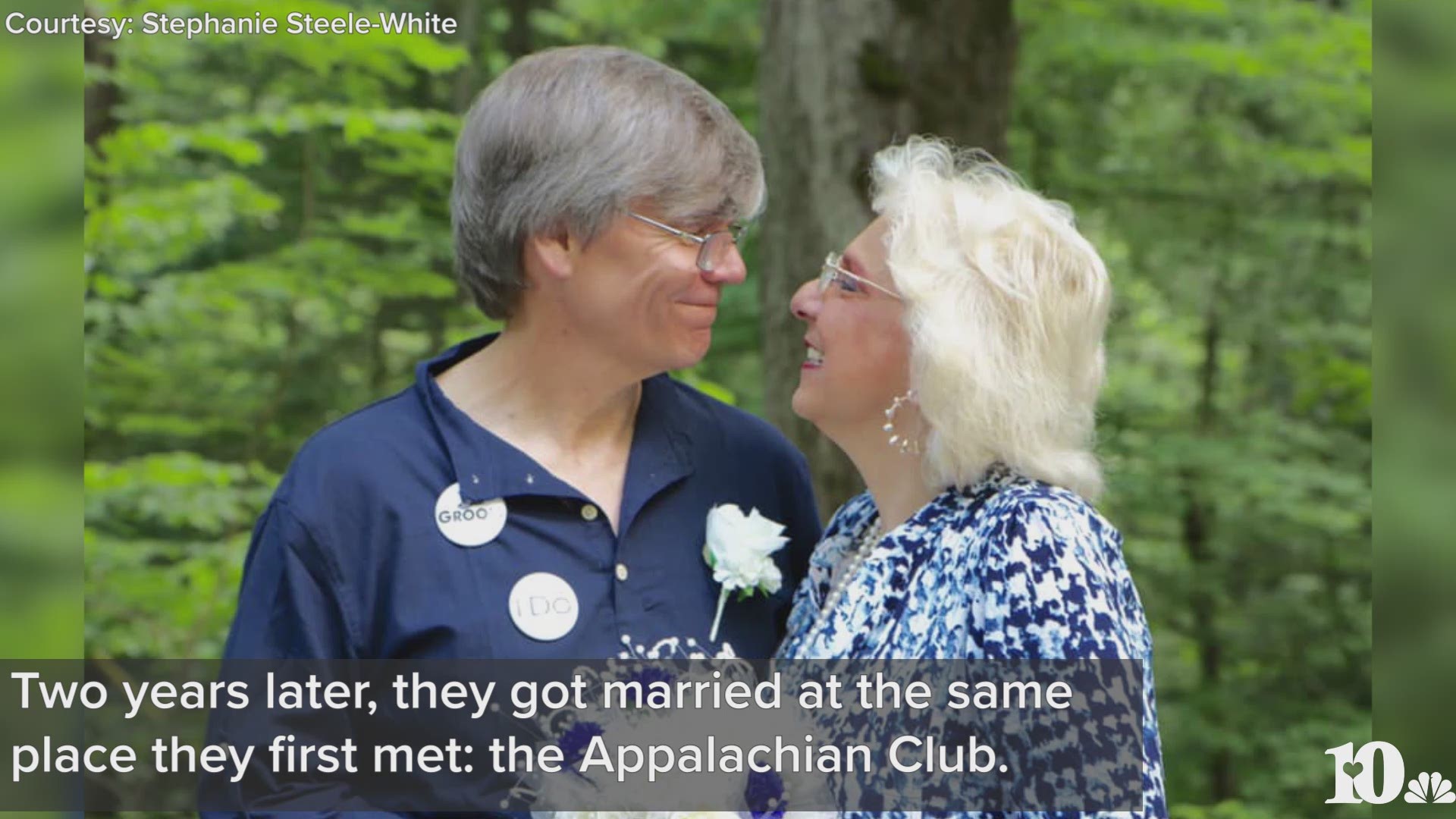 Butch White and Stephanie Steele-White met through a Hike the Smokies Meet and Greet on the front porch of the Appalachian Club in 2017. Two years later, they got married at the same spot.