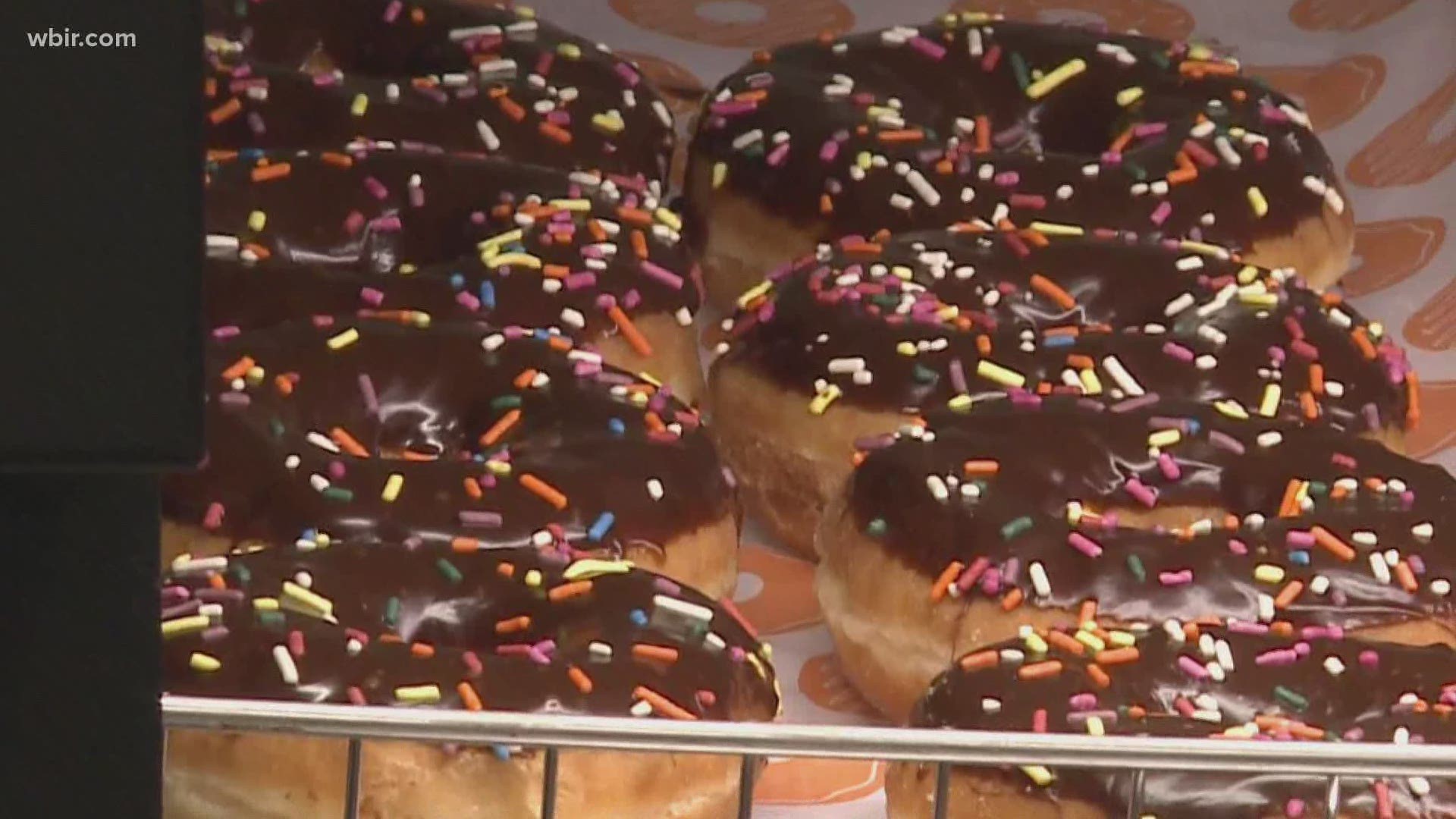 Donut places all over East Tennessee - including the Dunkin location in Fountain City - celebrated with deals and special treats.