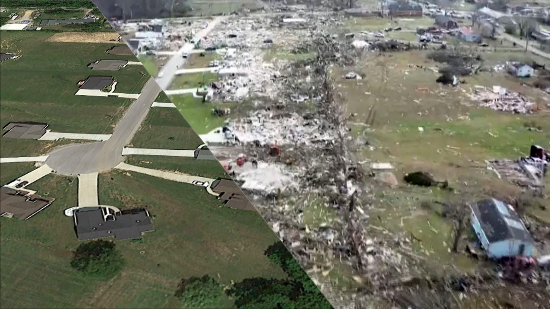 To give context on the power of these tornadoes, it helps to know what these neighborhoods looked like just a few days ago.