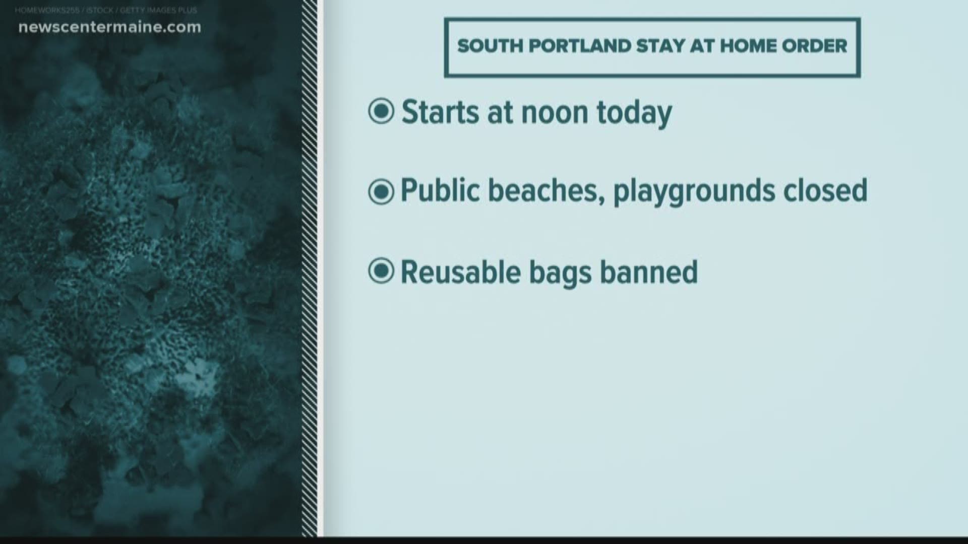South Portland and New Hampshire have also issued Stay at Home orders effective Friday.