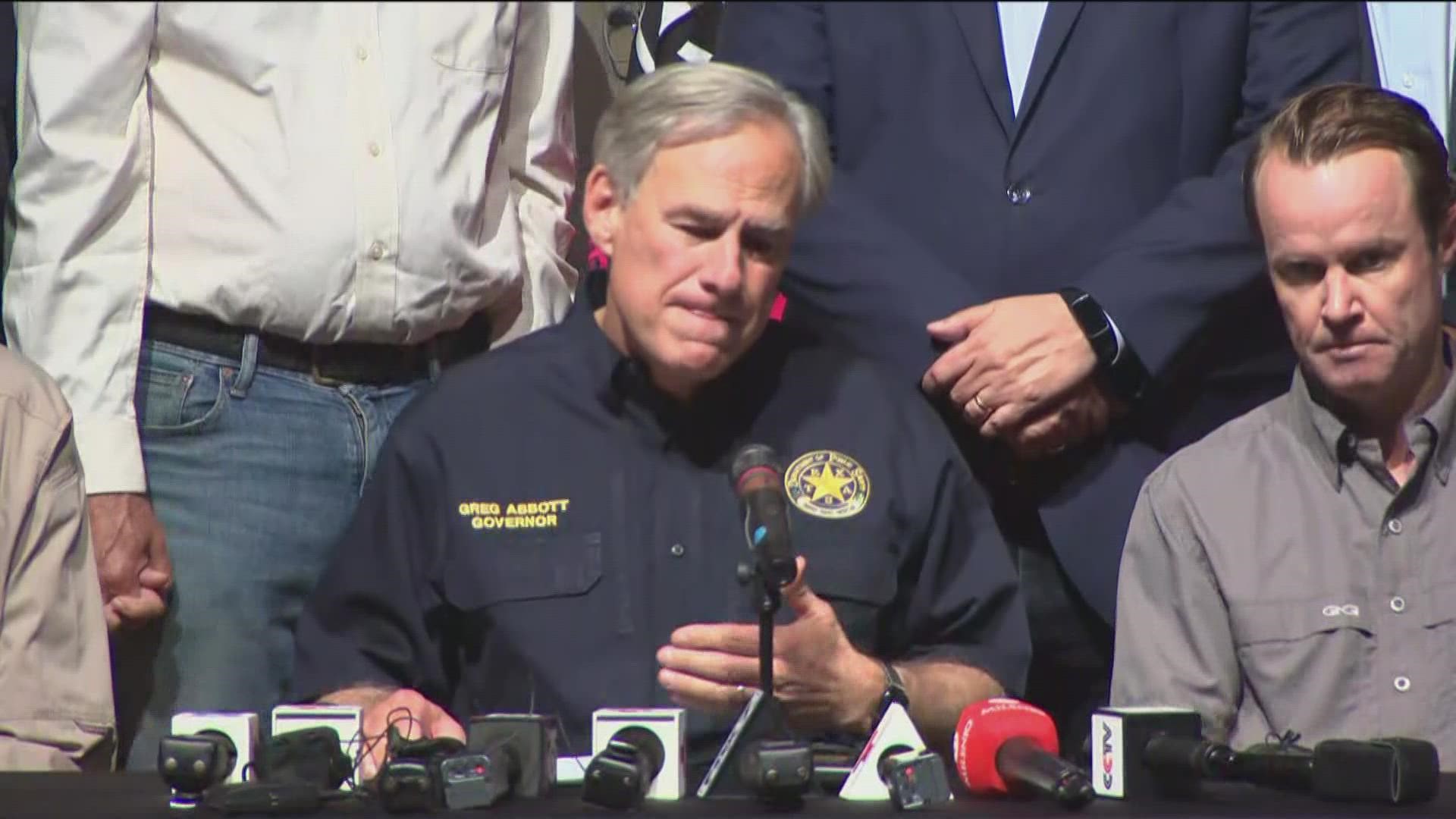 Texas Gov. Greg Abbott gave an update Wednesday on the shooting that left 19 children and two staff members dead .