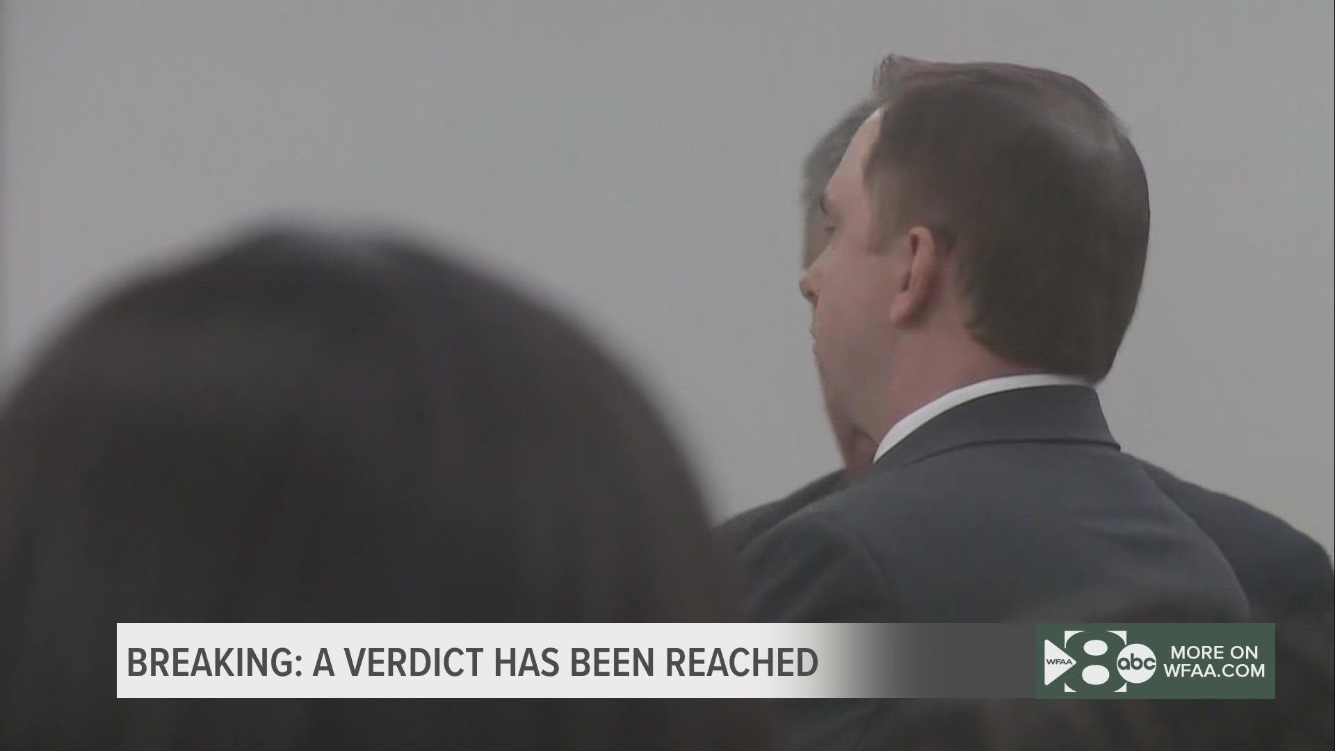 Aaron Dean is facing 2 to 20 years in prison for the conviction. This is the first time in Tarrant County an officer has been convicted of manslaughter.