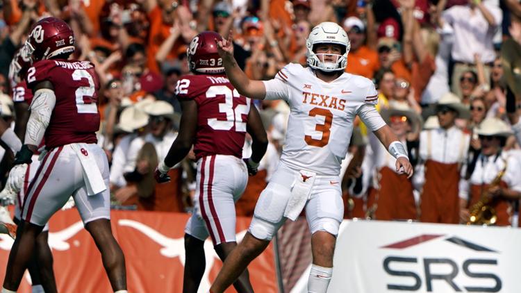 Texas Longhorns dominate 118th Red River Showdown thanks to Ewers’ 4 TDs