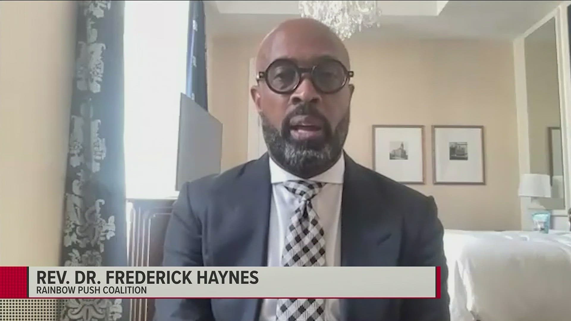 Frederick Haynes III explains to WFAA how he's now the leader of the Rainbow PUSH Coalition.