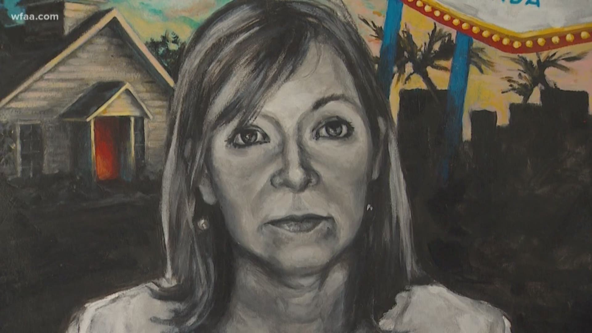 A Flower Mound woman found a way to honor shooting victims through painting.