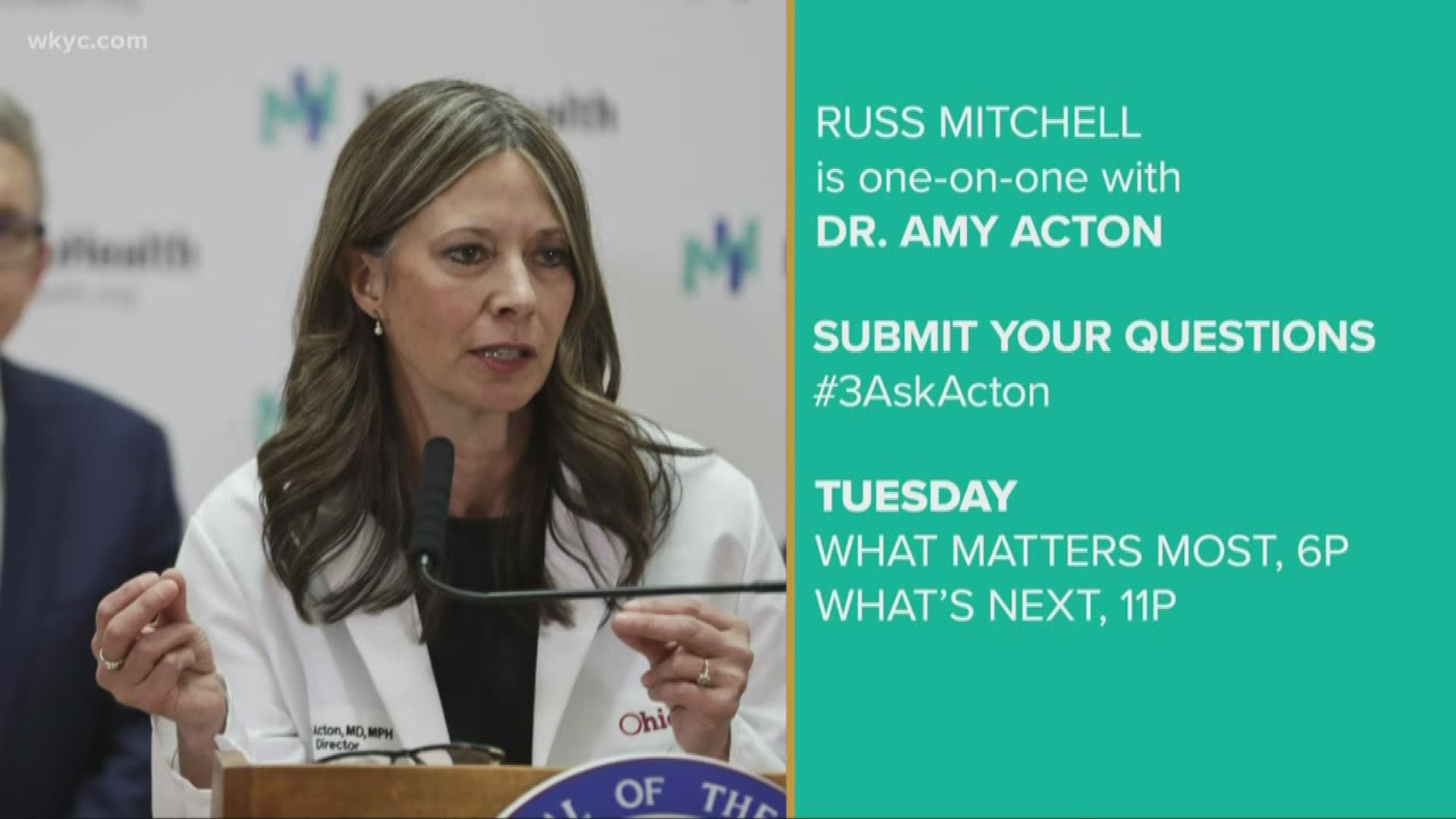Submit your questions for Dr. Acton using the hashtag #3AskActon. You can also text them to us at 216-344-3300.