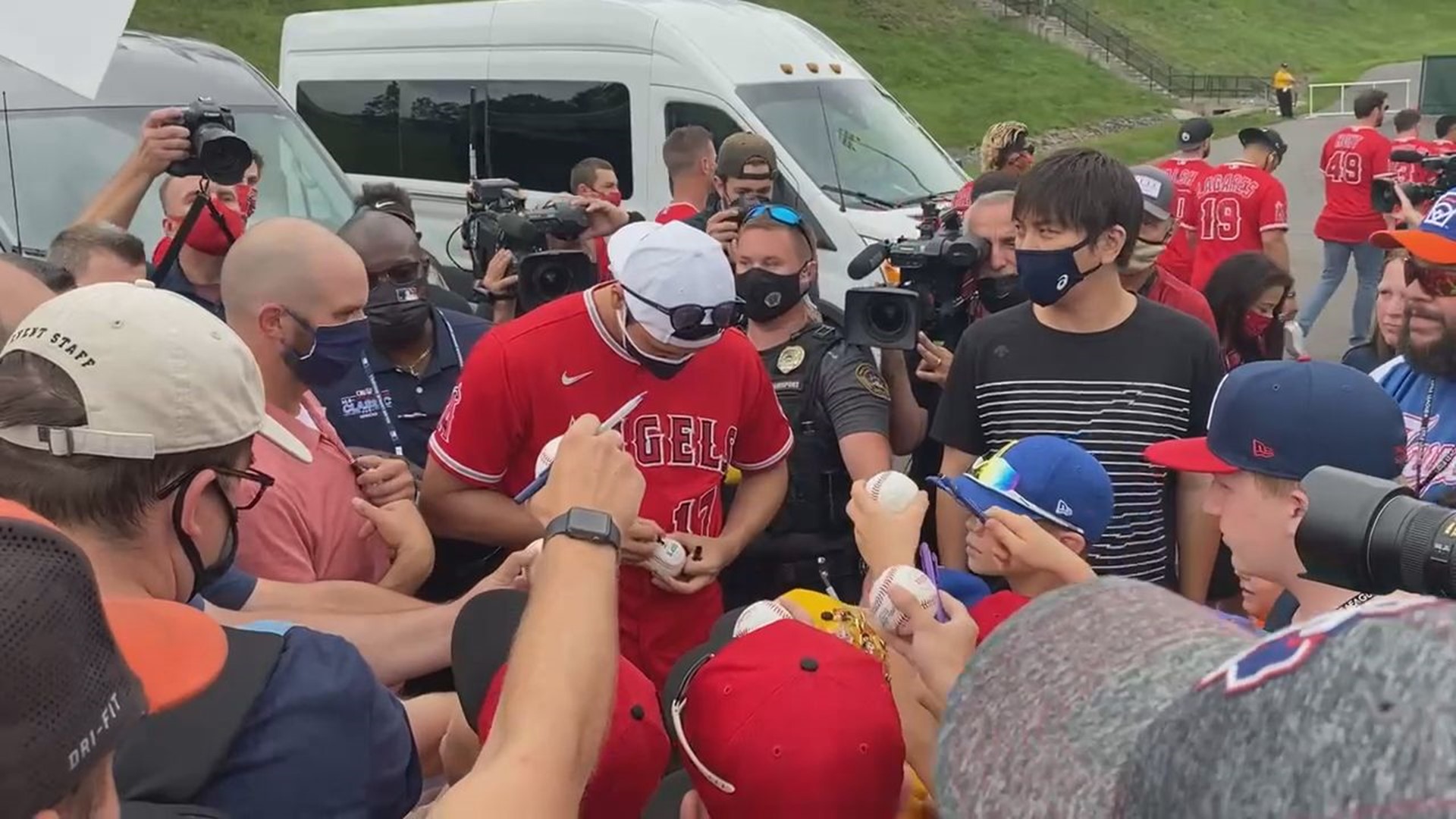 Shohei Ohtani, Mike Trout and Hazleton-Native Joe Maddon Were Among the Angels and Indians who Attended the Little League World Series