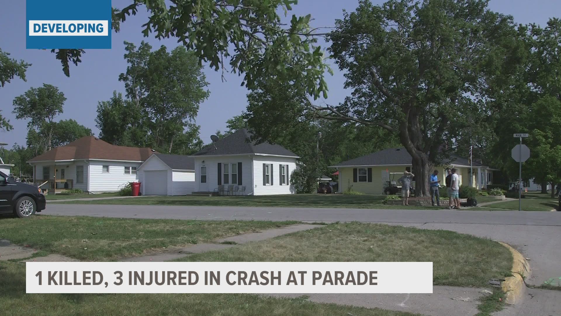 Iowa State Patrol identified the person who died at the Fourth of July parade as 59-year-old Mary Nienow. Three others were injured including a six-year-old child.