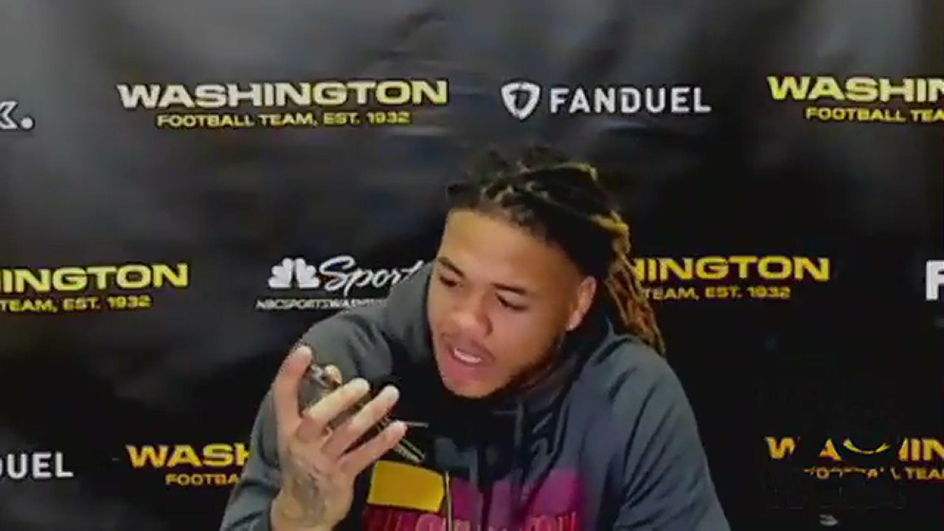 After the stellar performance, Young brought his phone into the postgame interview and his mom was still on the line.