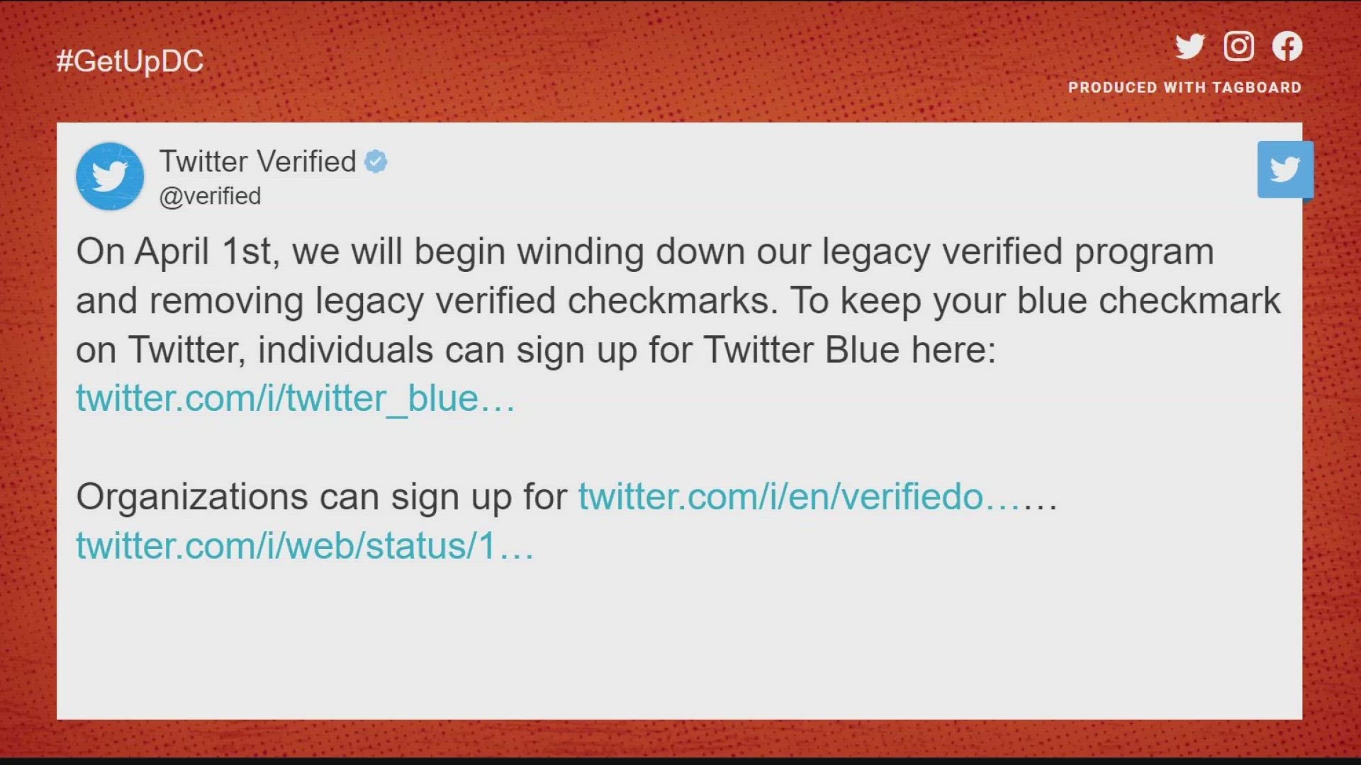 Twitter's legacy 'verified' checkmarks are going away in a few months