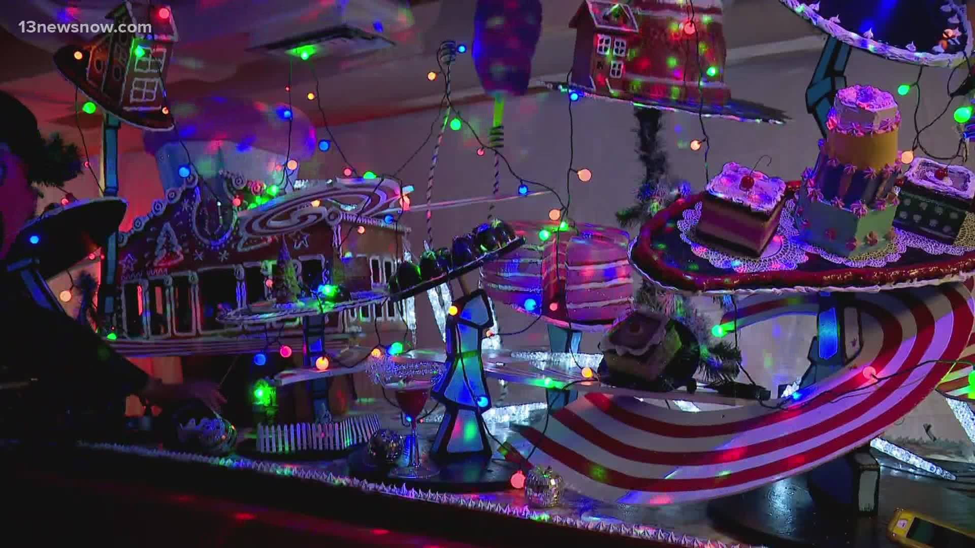 Nauticus is transforming the historic battleship into a full-on holiday experience. That includes turning its cannons into candy canes and adding 250,000 lights.