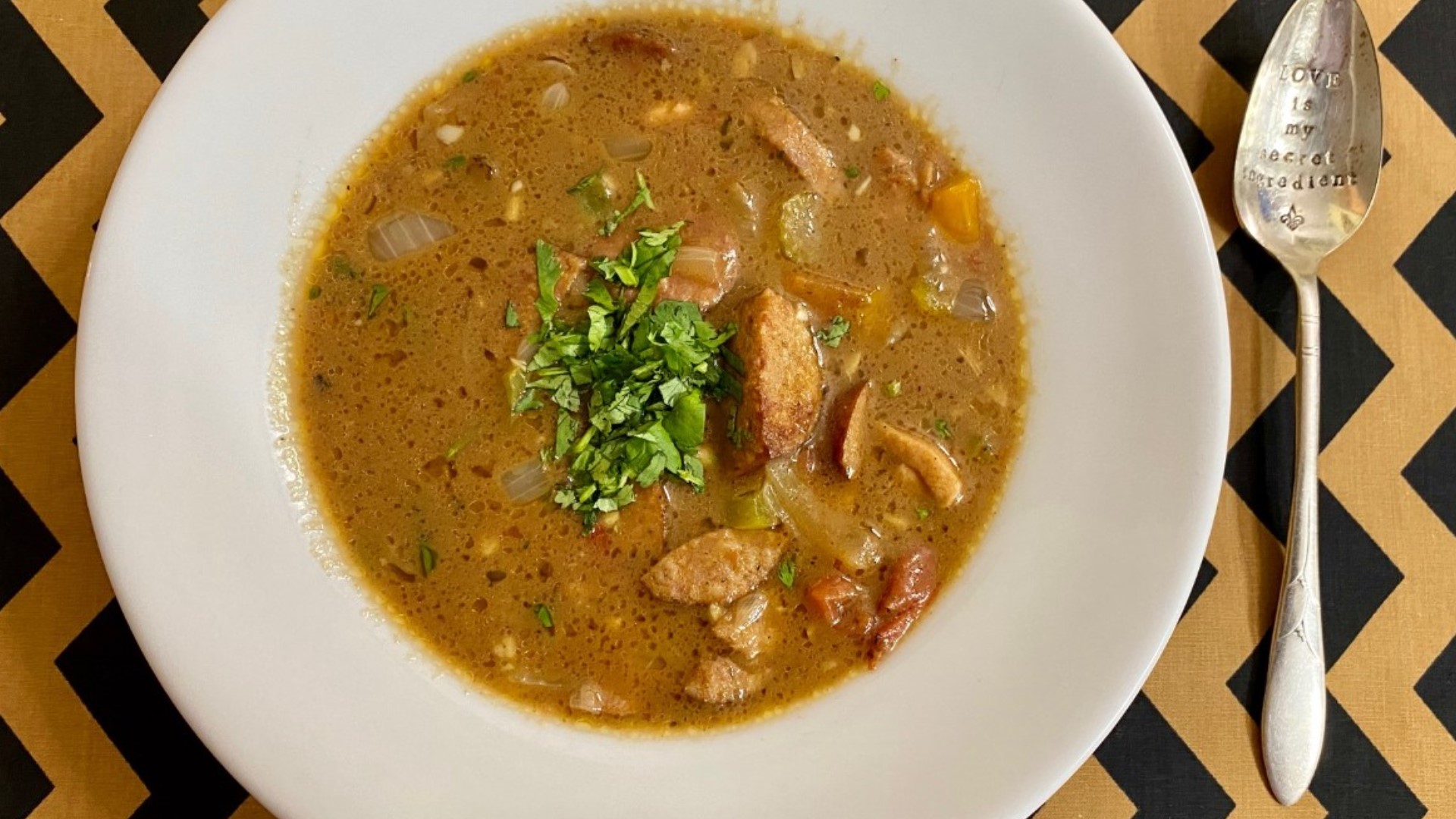 A friend suggested that I try his recipe, because I grew up without tomato in gumbo. I only hope my grandmother forgives me.